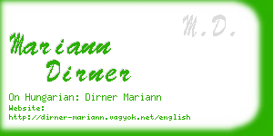 mariann dirner business card